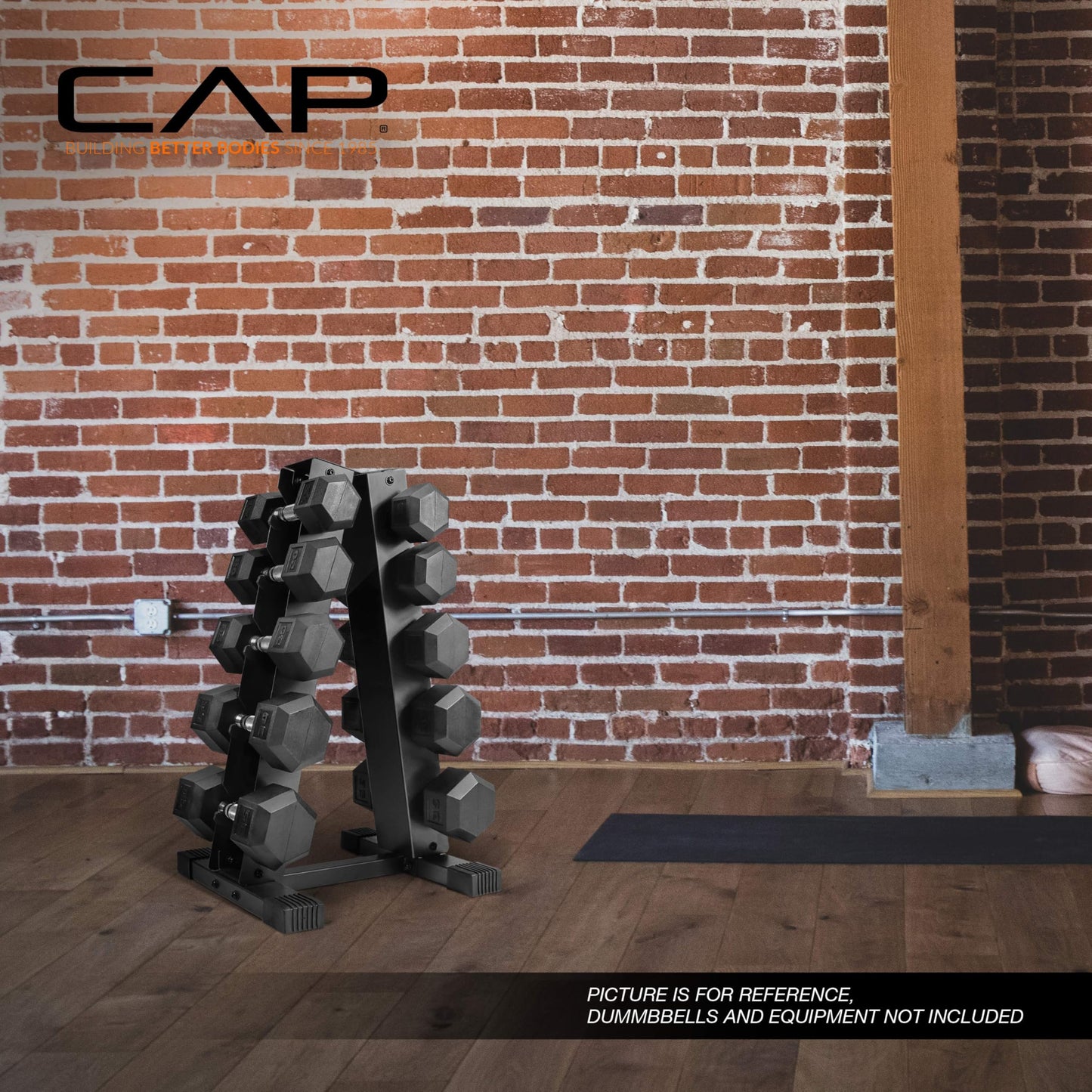 CAP A-Frame Dumbbell Hand Weight Vertical Storage Rack - Carbon