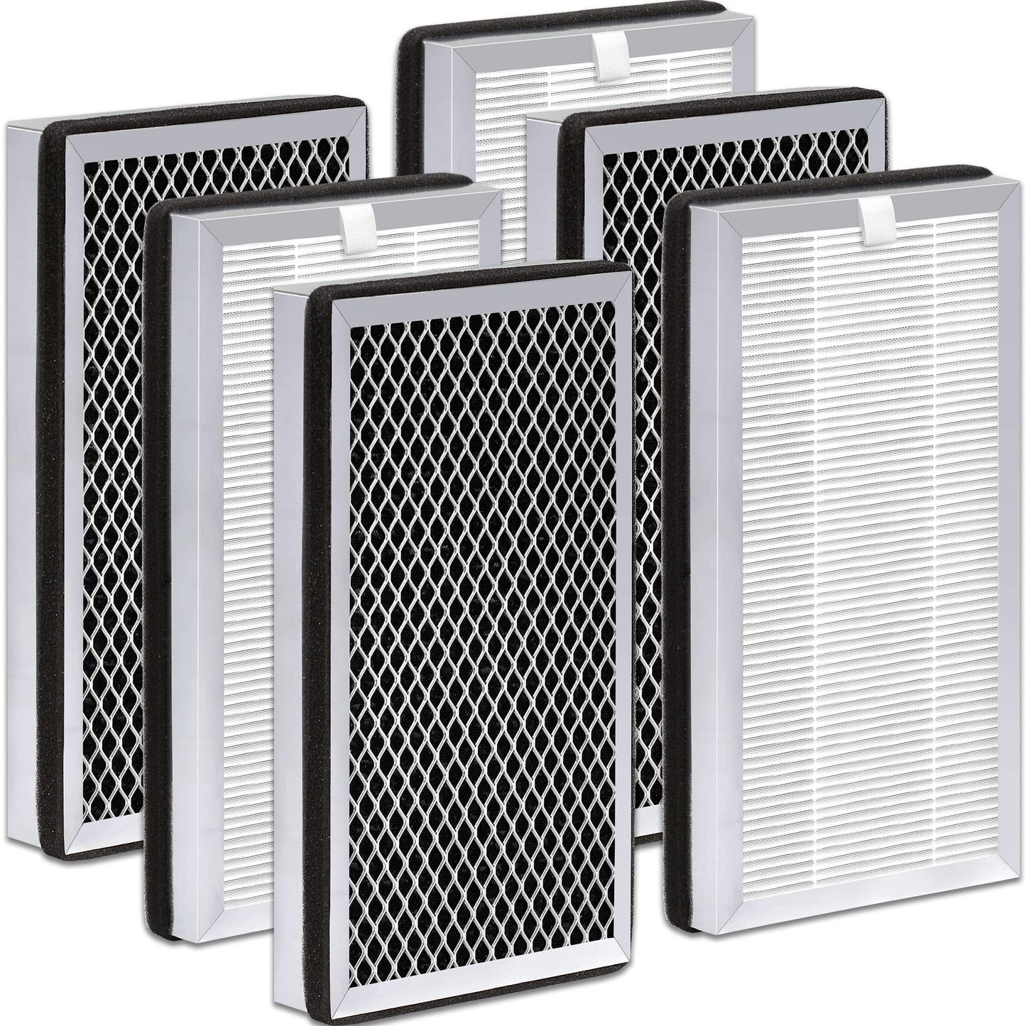 Zouhwaso 6 Pcs MA Series 15 Replacement Filter, 3-in-1 Composite Filter with H13 True HEPA, Activated Carbon and Pre-filter, Compatible with MA Series 15 Air Purifier