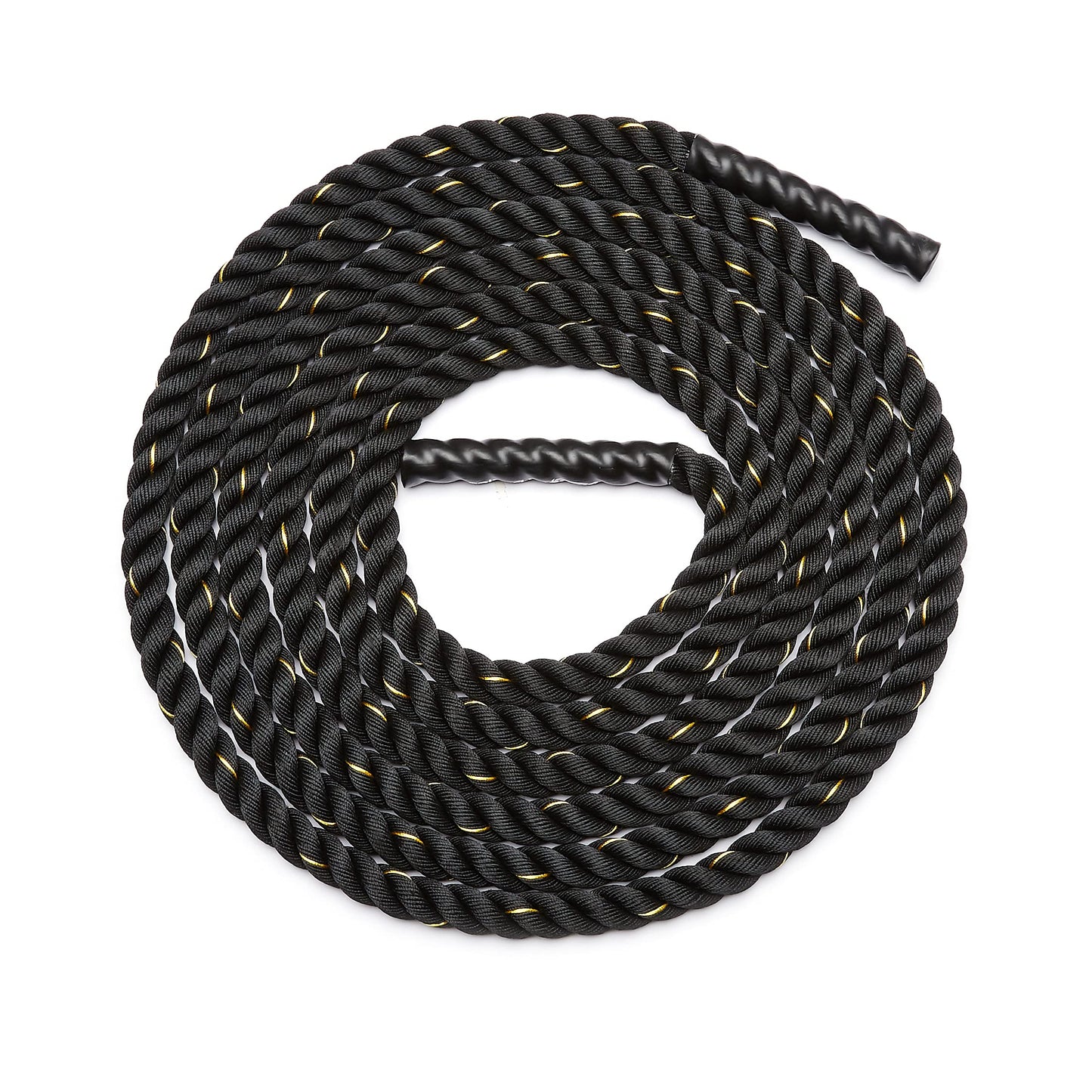 Amazon Basics Battle Rope for Home Gym Workout, Exercise Training Equipment, CrossFit, Strength Training, 1.5 Inch x 30 Feet, Black