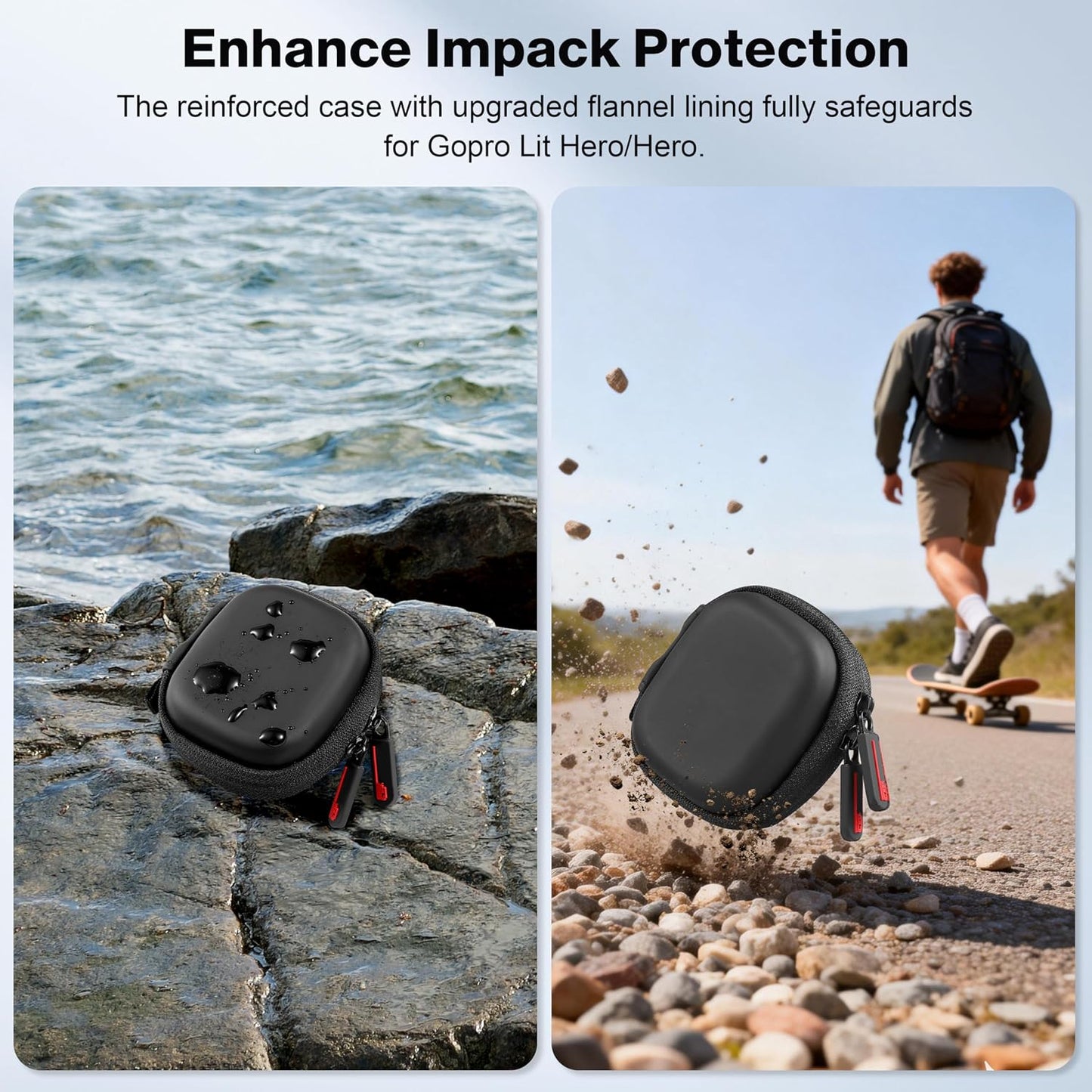 4K/ STARTRC VCR Carrying Case for gopro Hero Lit Hero Accessories Hard Shell PU Cover Protection Storage MINI Bag