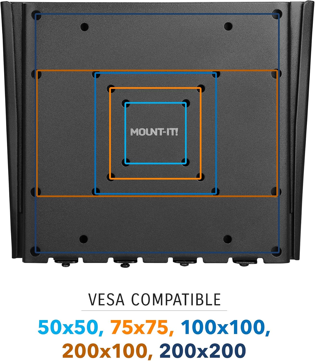 Mount-It! 2342 Inch 200x200 66 lb 0.7 Inch Low Profile Fixed TV Wall Mount Ultra Slim Flush Design for Screens Fits