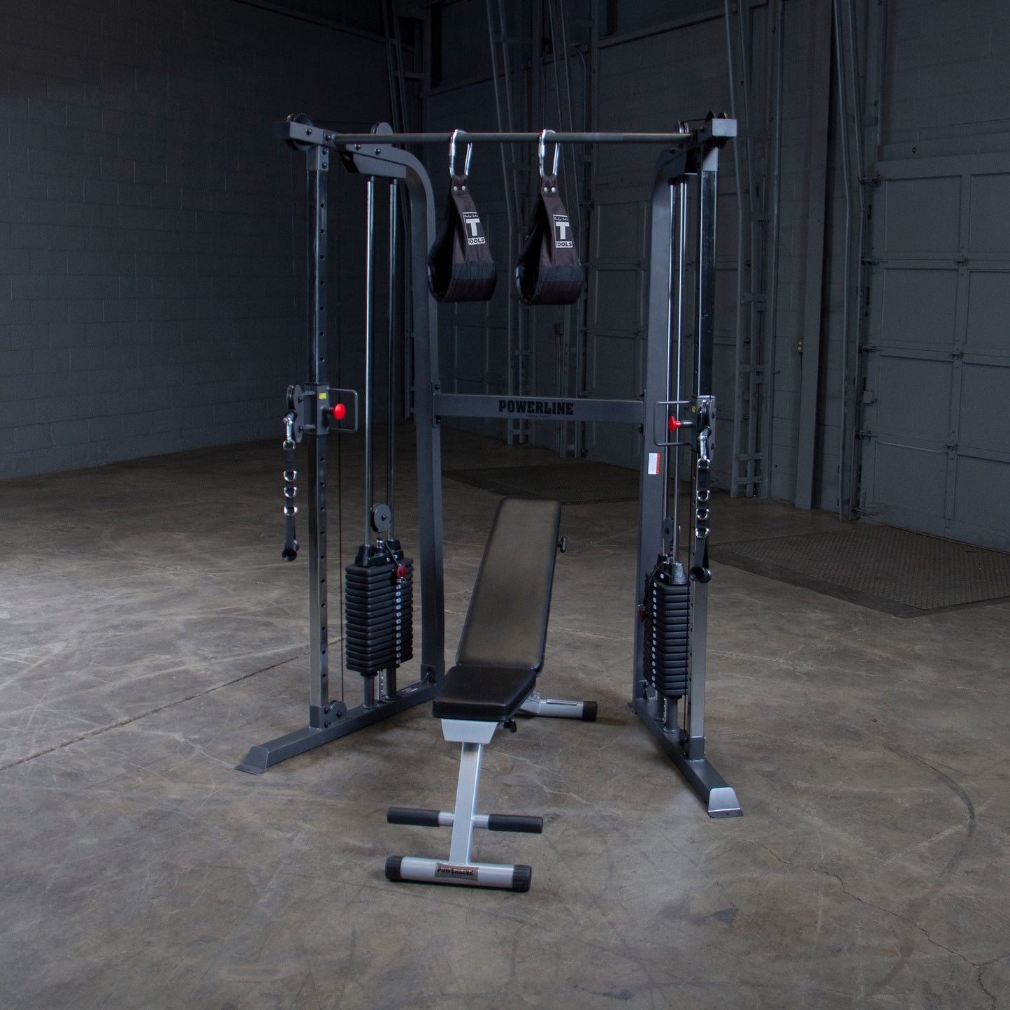 Body-Solid Powerline (PFT100) Cable Crossover Exercise Machine for Home & Commercial Gym, Functional Training Center with Dual 160lbs. Weights Stack for Cable Workout