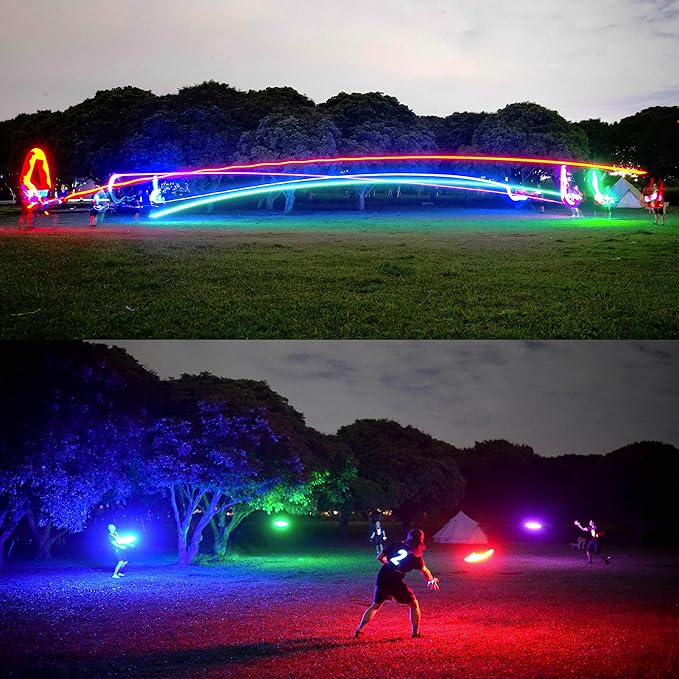 TOSY Bundle of 3 - Frisbee 108 LEDs - 2X RGB Black + RGB White