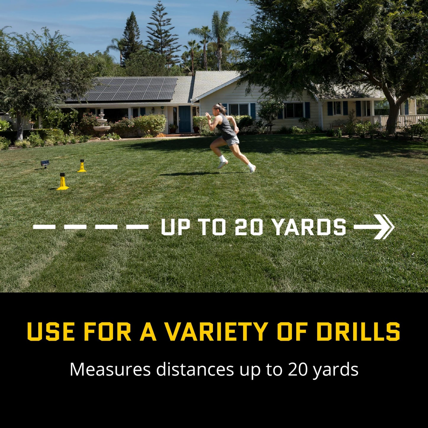 SKLZ Speed Gates Electronic Sprint Timer System, Measures Up to 20 Yards, Records 50 Times, Sensor-Based Start and Finish Gates for 20-Yard Dash and Speed Training, Indoor and Outdoor Use
