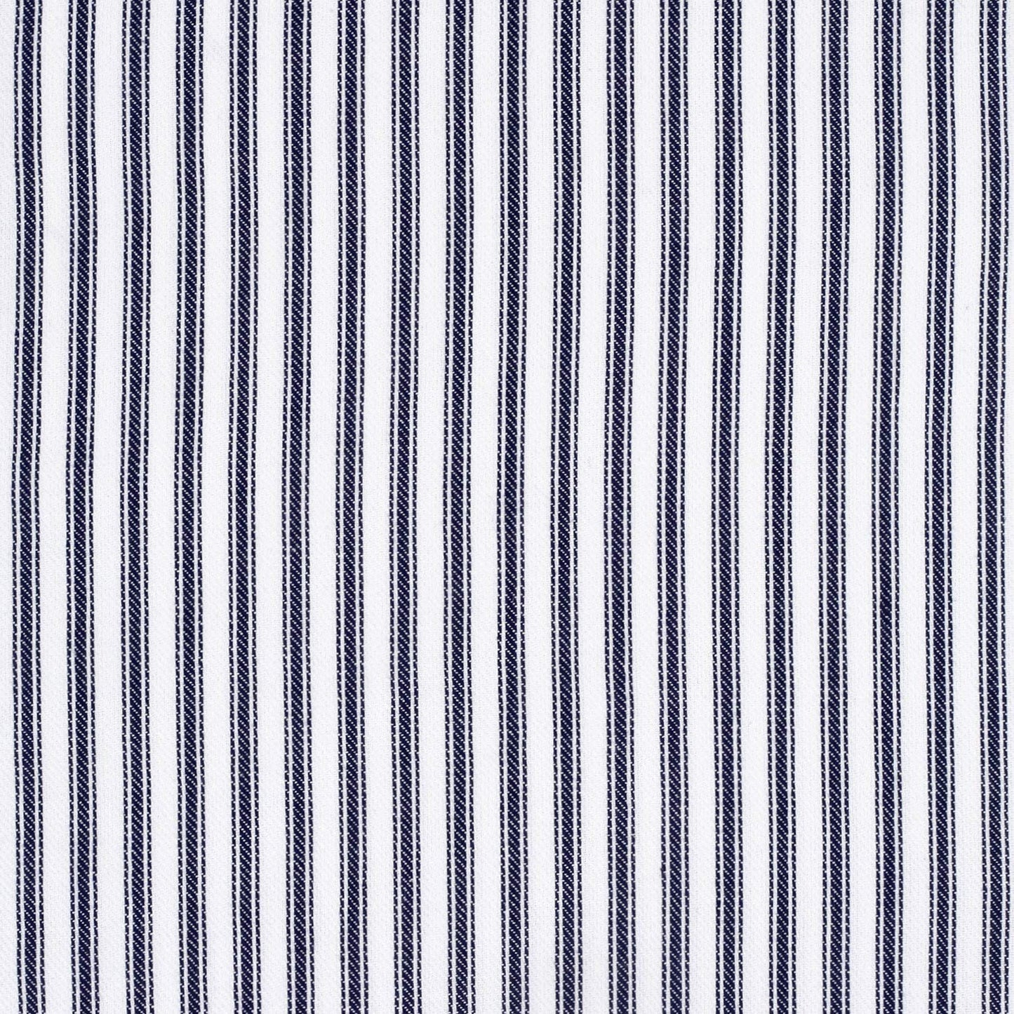 Cackleberry Home Navy Blue and White Ticking Stripe Woven Cotton Bib Apron Pocket Adjustable Strap