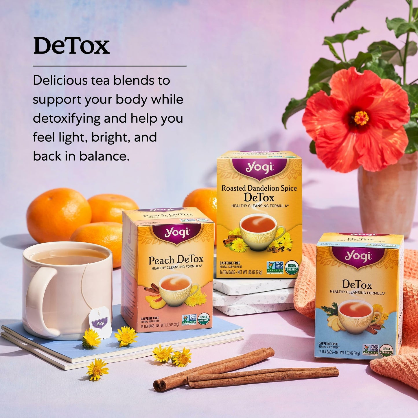 Yogi Tea Roasted Dandelion Spice DeTox Tea - 16 Tea Bags per Pack (6 Packs) - Organic DeTox Tea - Includes Roasted Dandelion Root, Dandelion Root, Cinnamon Bark, Cocoa Shell & More