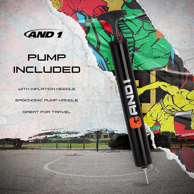 AND1 Enigma Basketball - Streetball for Indoor and Outdoor Use, Deep Channel Construction and Durability