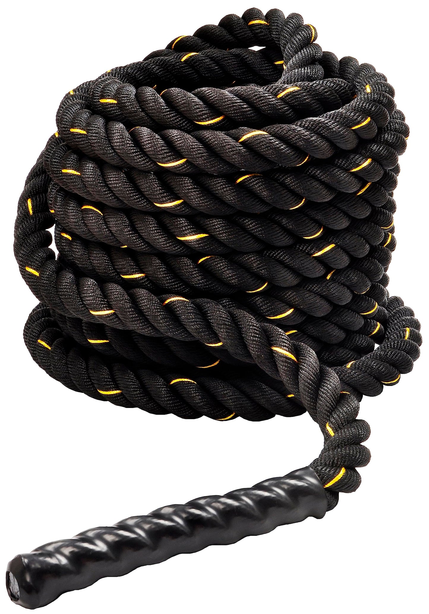 Fitvids Battle Rope 1.5Inch 2 Inch Diameter Poly Dacron 30 FT – 40 FT – 1.5-Inch, 50FT – Black