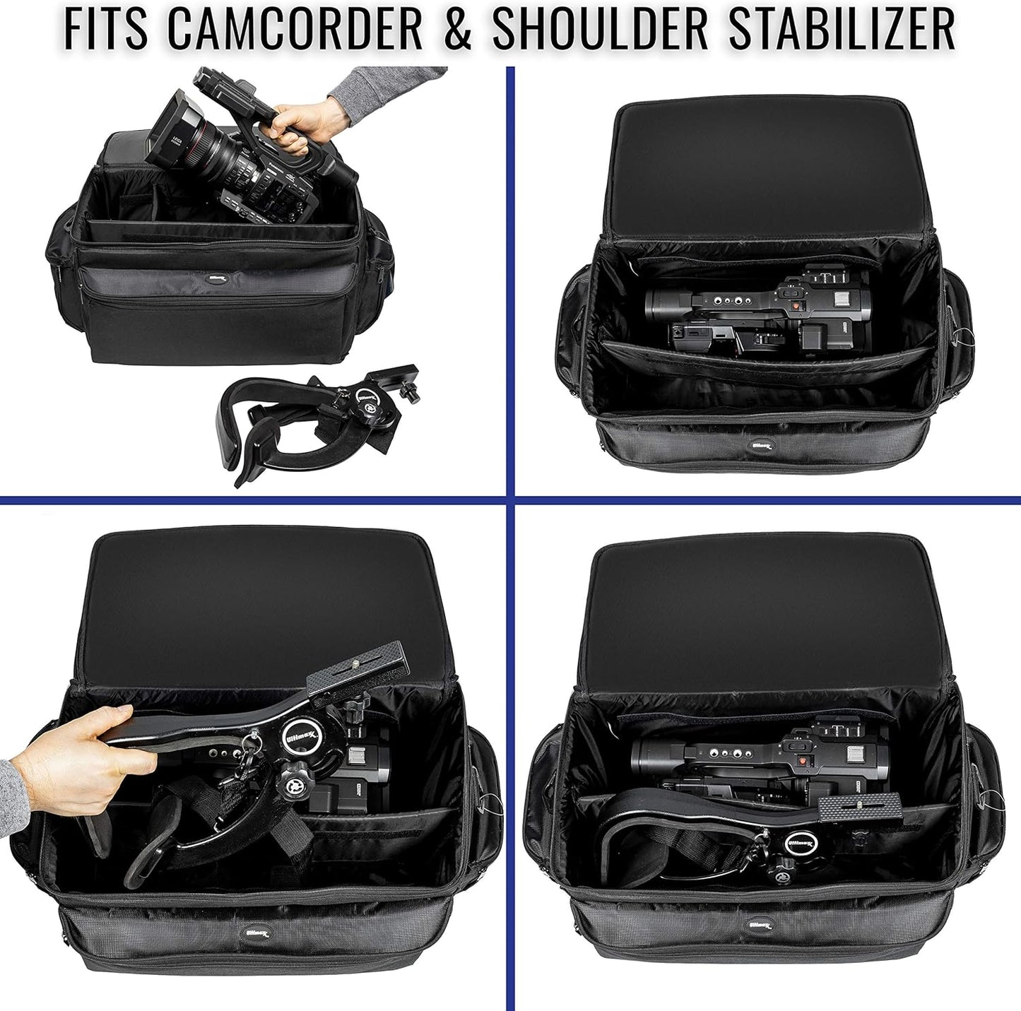 XF405, XF400, XF205, XF200, XF105, XF100, Ultimaxx Professional Well-Padded Extra-Large Water-Resistant Gadget Bag