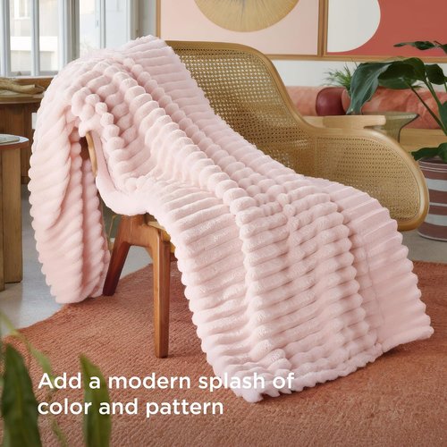Bedsure GentleSoft Fleece Blanket - Cozy Crystal Pink Throw for Couch, Perfect for Women | 60x80 Inches