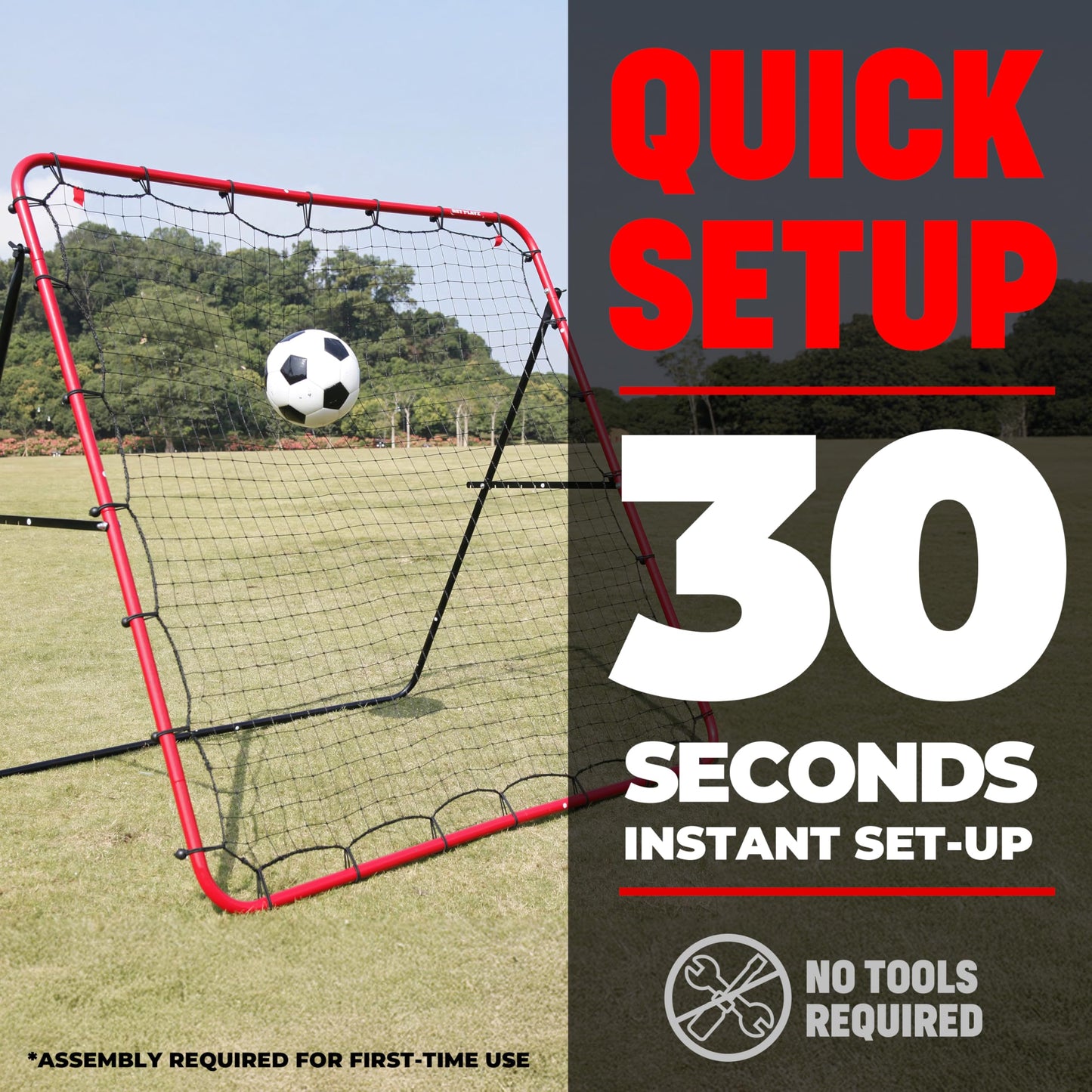 Soccer Rebounder Rebound Net, Kick-Back | Football Training Gifts, Aids & Equipment for Kids Teens & All Ages, Perfect Storage