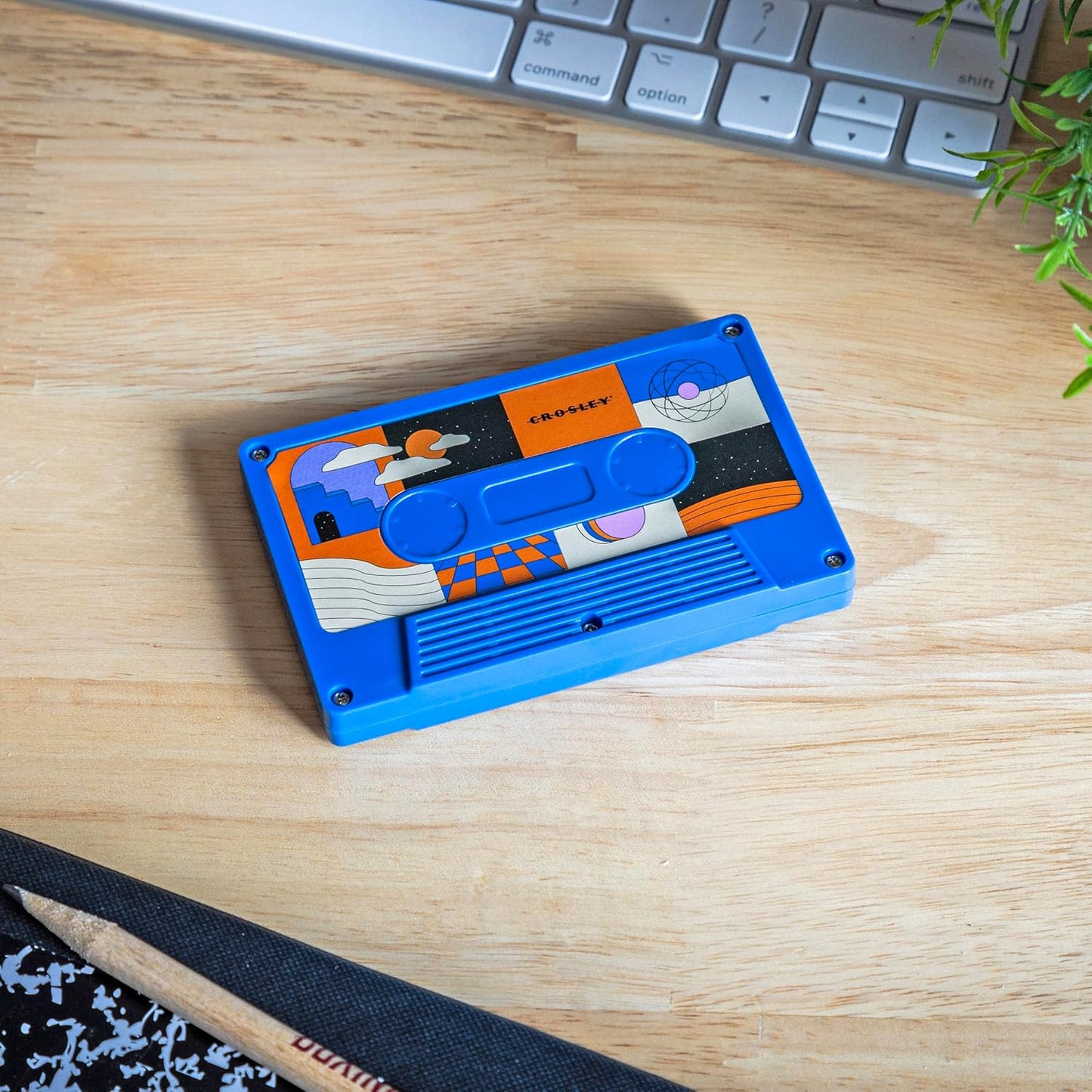 Crosley Cassette Bluetooth Speaker - Portable Tape Design in Surreal Cobalt
