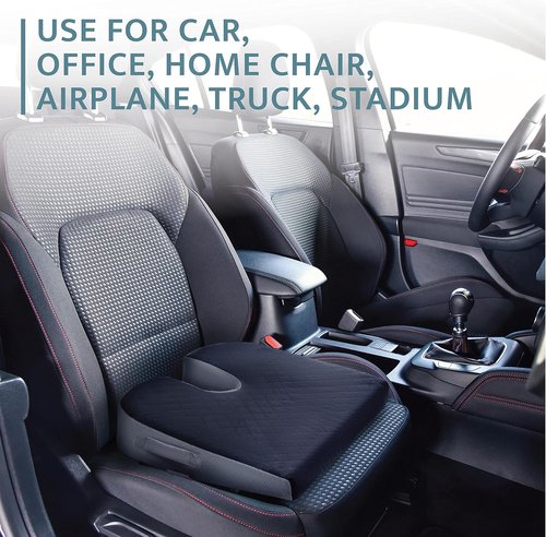 Kölbs Car Seat Cushion - Wedge Cushion for Coccyx Pain Relief | Stylish Jacquard Cover