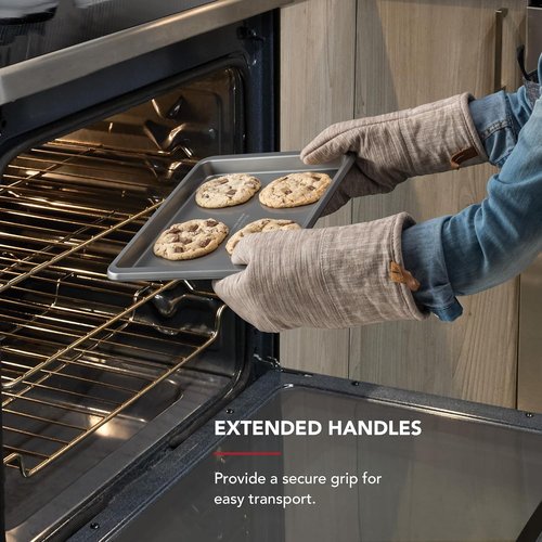 KitchenAid Nonstick Aluminized Steel Baking Sheet - 9x13in | Durable Contour Silver Design