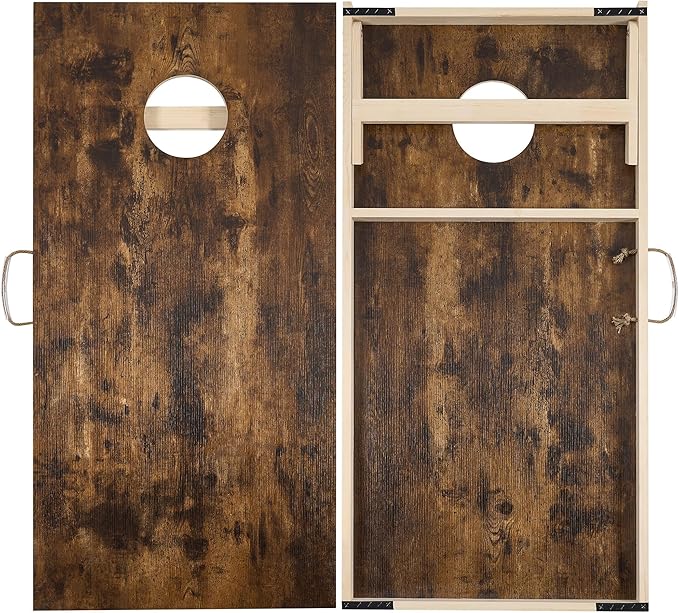 Cornhole Set 4'x2' Cornhole Board Sets with Bags Regulation Size, Corn Hole Games for Adults Outdoor Bean Bag Toss Game, Solid Wood