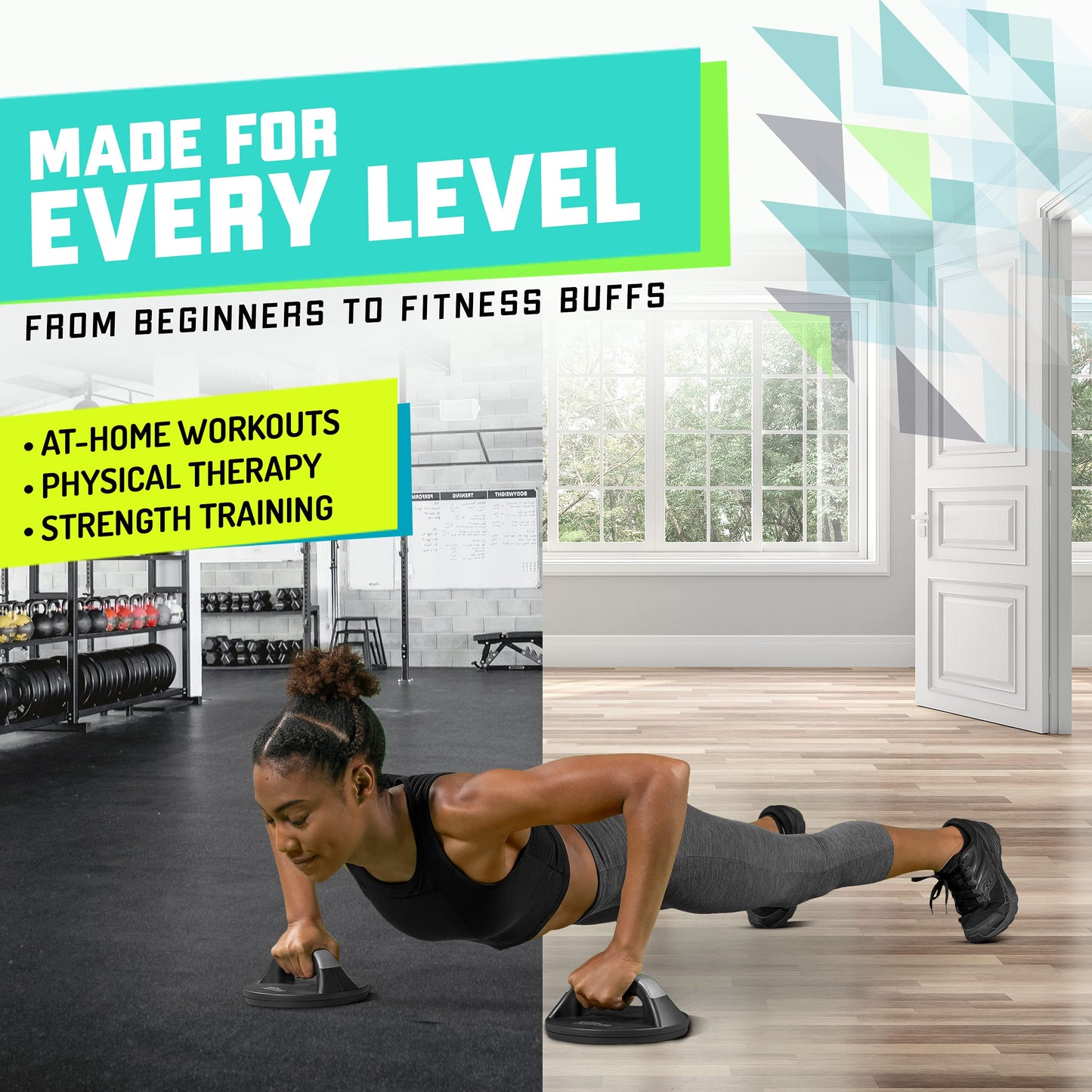 Elite Sportz Push Up Bars - You Will Feel Less Wrist Pain Than When Doing Normal Pushups. Very Sturdy and Won’t Slide Around