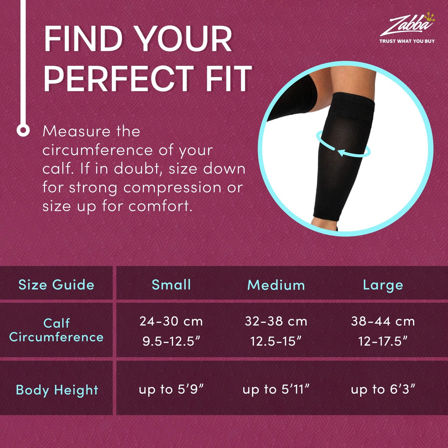 Modetro Sports Calf Compression Sleeves - Leg Sleeves for Men and Women - Support Brace for Running Flights Shin Splints