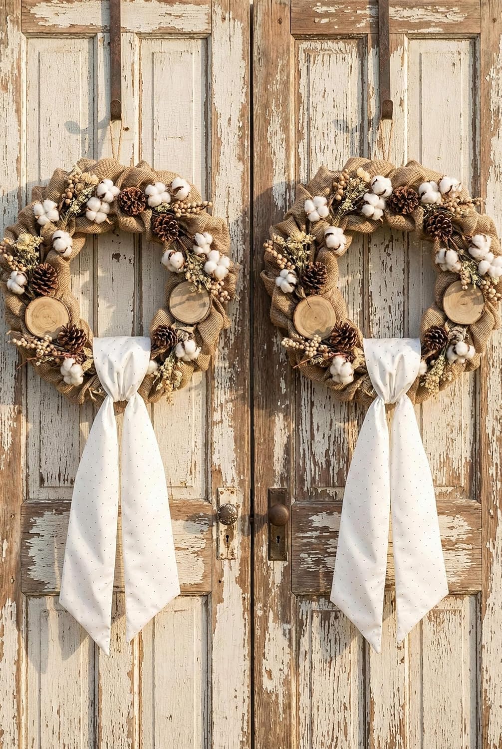 YKW White Rhinestone Wreath Sash - 54x5 Inch Sparkle Ribbon for Christmas & Wedding Decor