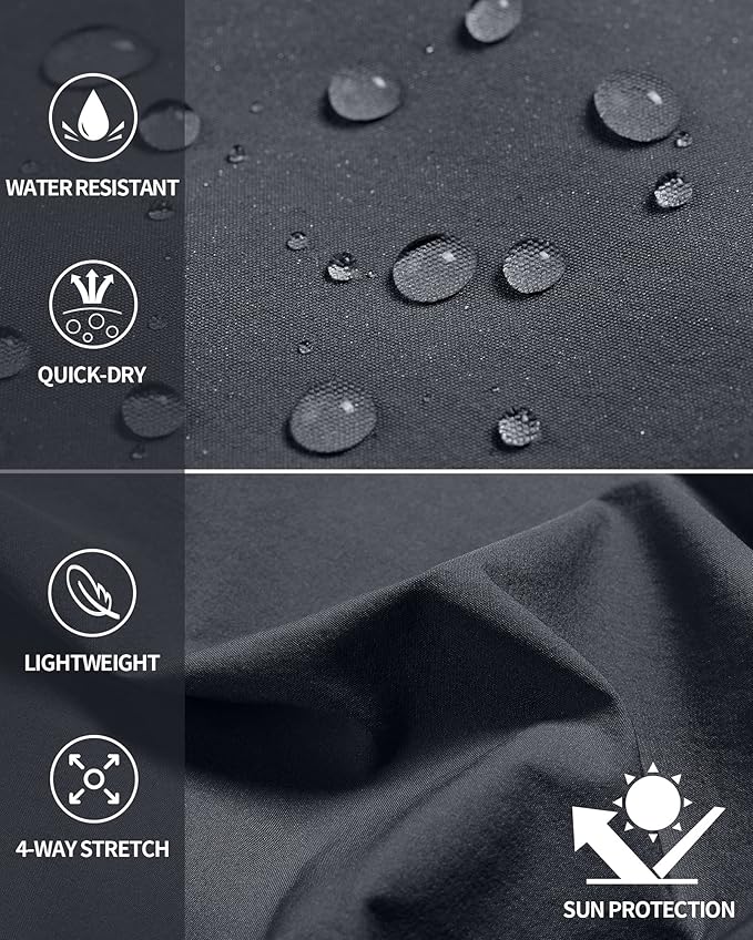 Men's Hiking Cargo Shorts Quick Dry Lightweight Travel Shorts with Multi Pockets for Fishing Camping Golf