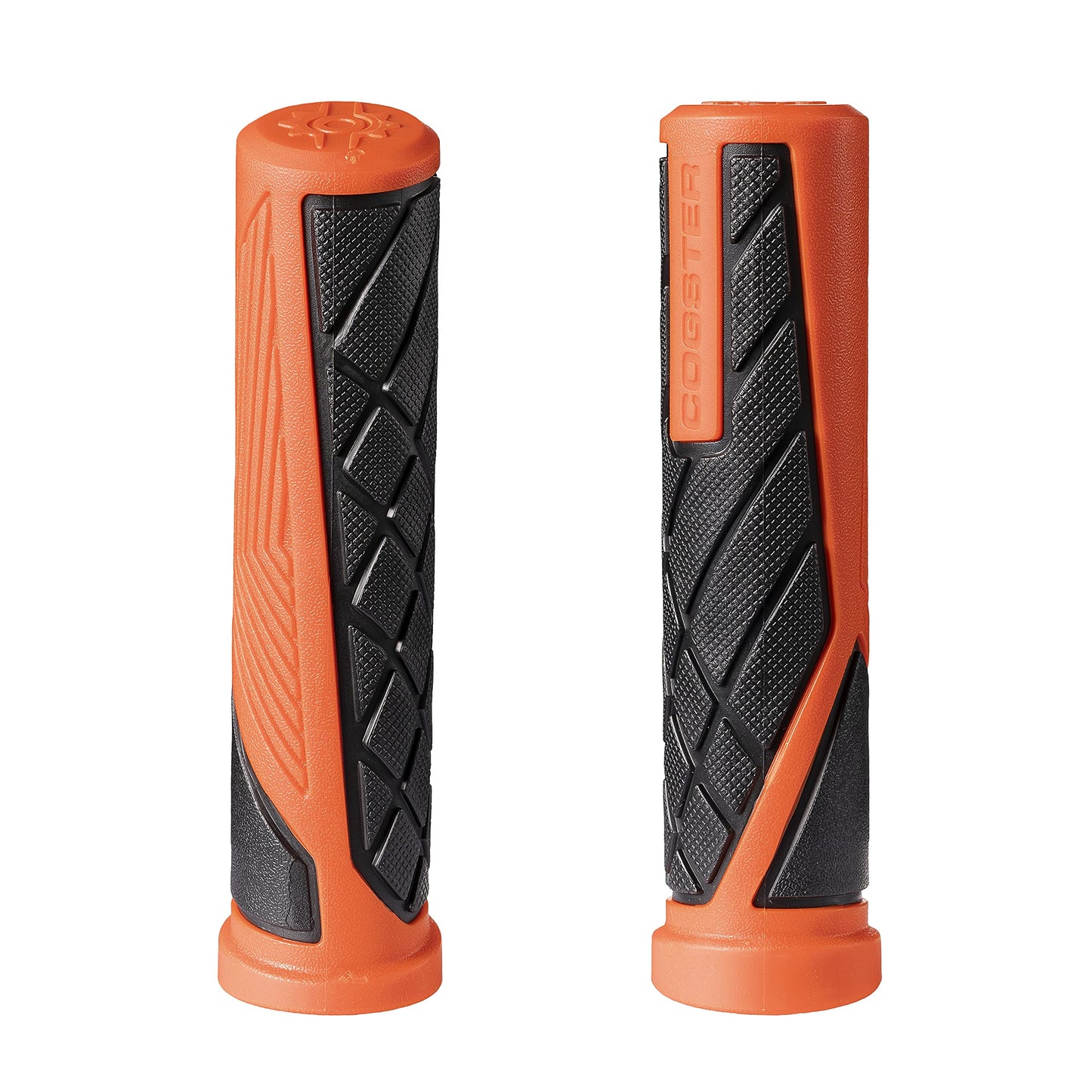 COGSTER Dash Bike Handlebar Slip-on Grips, Lightweight Rubber Grips for XC, MTB, BMX Bikes (Orange)