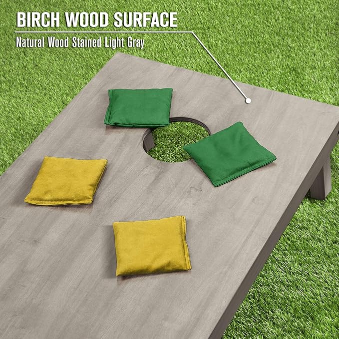 GoSports 4 ft x 2 ft Regulation Size Wooden Cornhole Boards Set - Includes Carrying Case and Bean Bags (Choose Your Colors) Over 100 Color Combinations