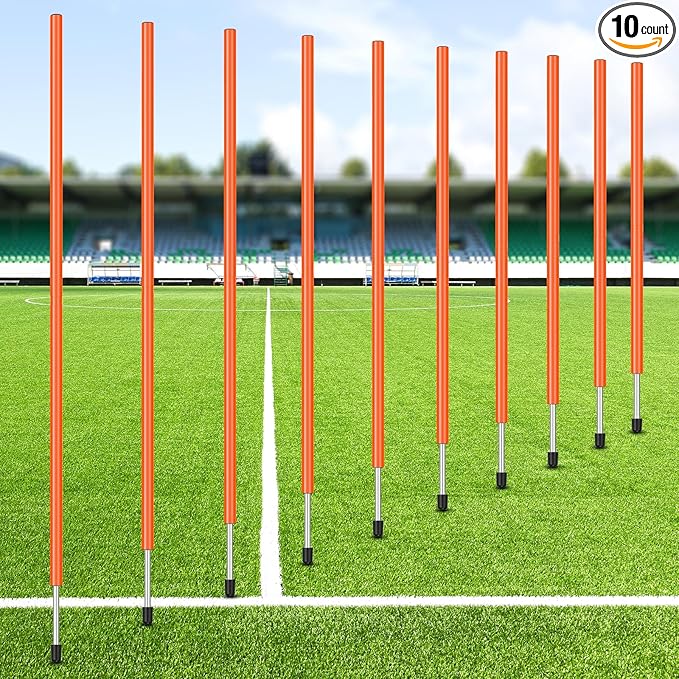 Blulu Training Agility Poles 5ft Forza Slalom Adjustable Soccer Training Poles Soccer Sticks Agility Equipment for Football Sport Football Soccer Speed