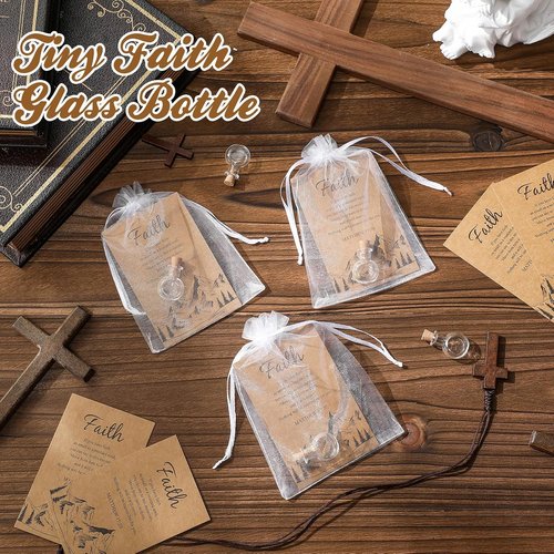 Funnymoom 50 Pack Faith Gifts for Women - Christian Church Supplies for Baptism & Weddings
