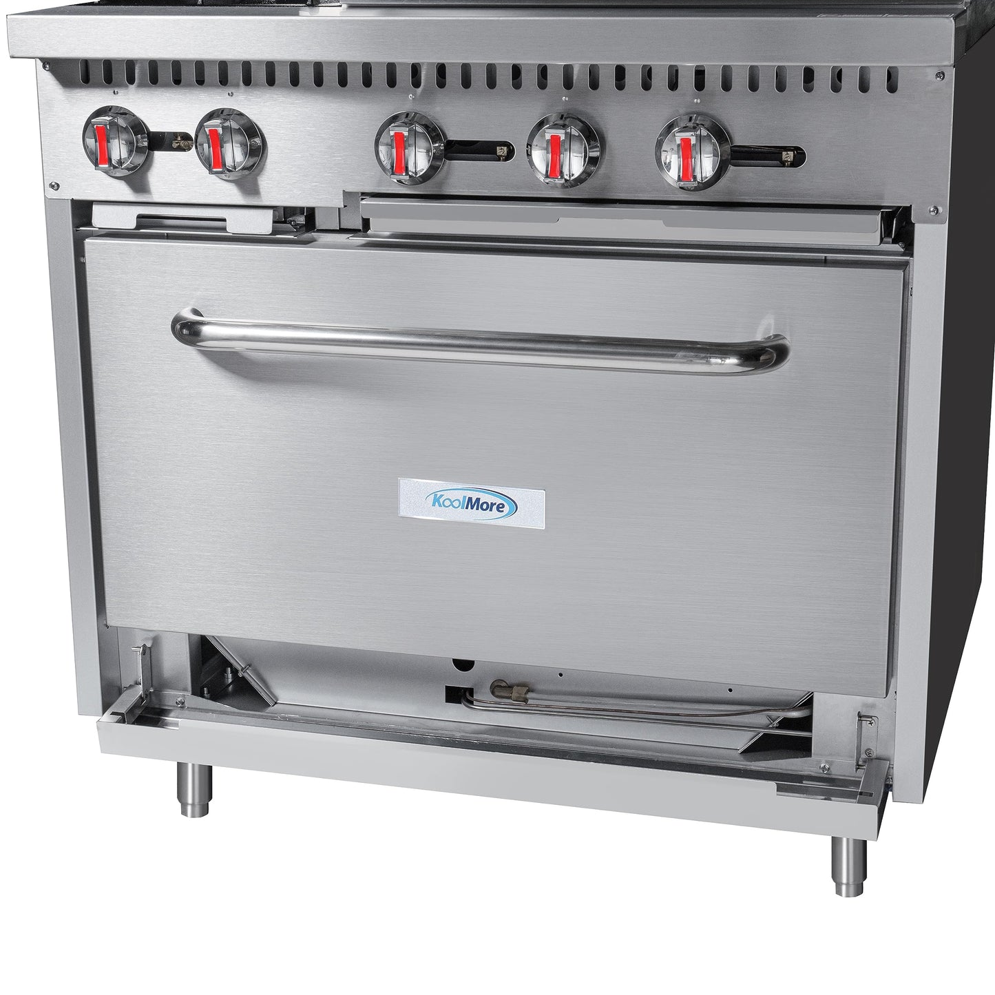 KoolMore 36 in. 2 Burner Commercial Liquid Propane Range with 24 in. Griddle (KM-CRG36-LP)