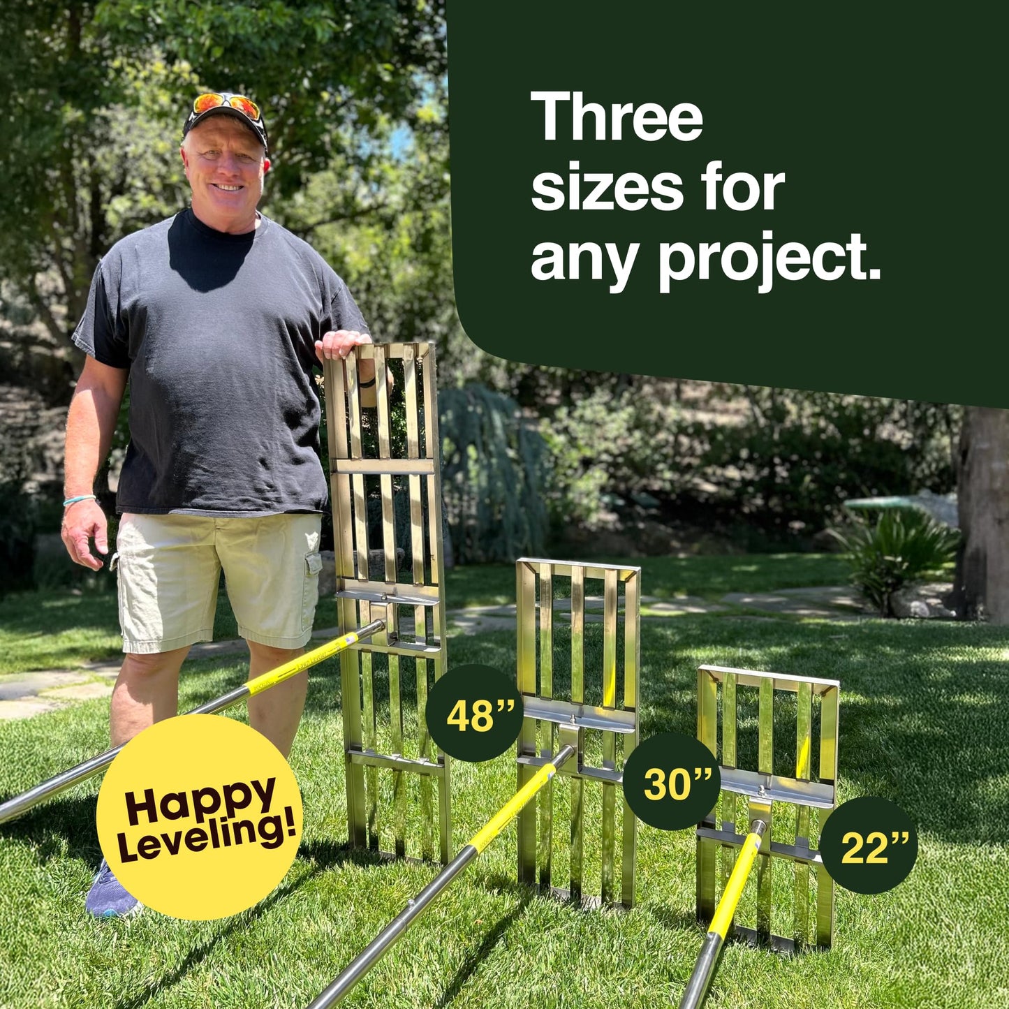 Rocklin™ Lawn Leveling Rake | Stainless Steel | 30" x 10" Ground Plate | 78" Extra Long Handle for Yard for Dad, Husband & Men