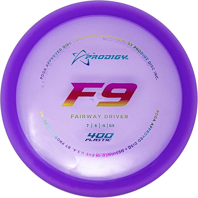 Prodigy Disc 400 F9 Disc Golf Disc - Understable Fairway Driver Disc Golf Disc for Beginners, Extremely Durable Golf Disc Golf Driver, 170-176g, Colors May Vary