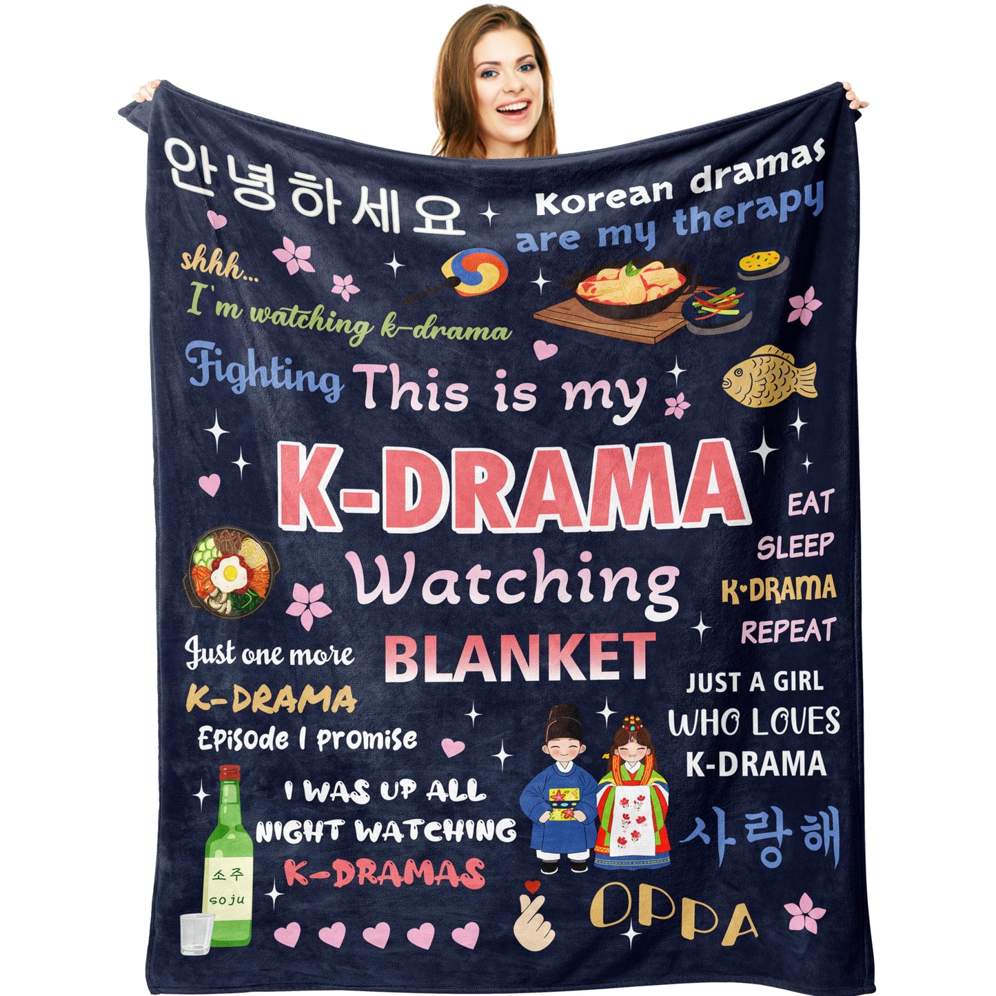 Ryubein Korean Drama Gifts, K-Drama, Kdrama Merch, Korean Drama Gifts for Women Teen Girls, K Drama Gifts for Women Men, Korean Gifts, K Pop Gifts, Birthday Christmas Kdrama Blanket 50"X60"