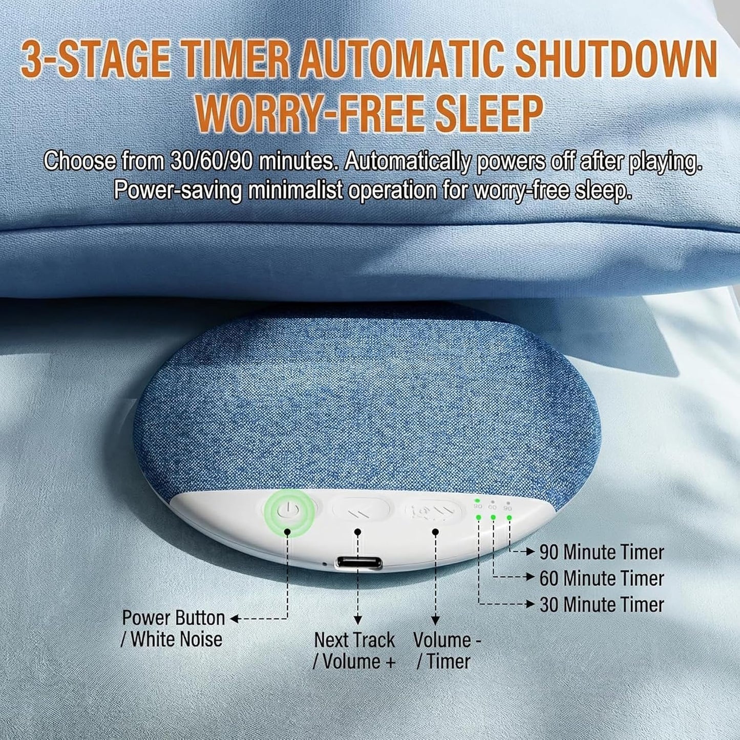 Generic 6.0, 3D Immersive Ultra-Thin Bluetooth Pillow Speaker with Bluetooth White Noise, Soft Sound Field, Pillow CD