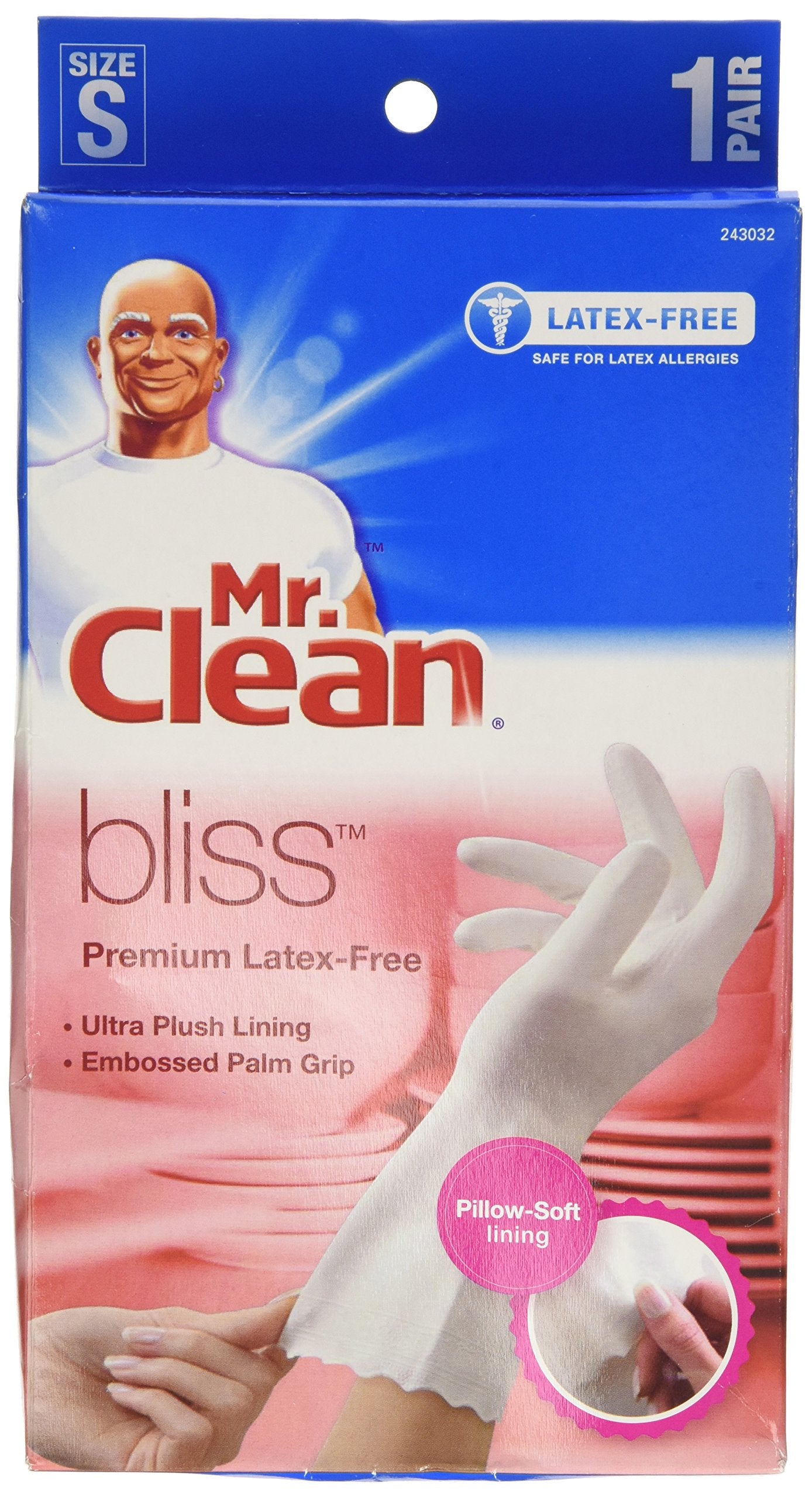 Mr. Clean Bliss Premium Latex-Free Gloves, Small, 4 Pair