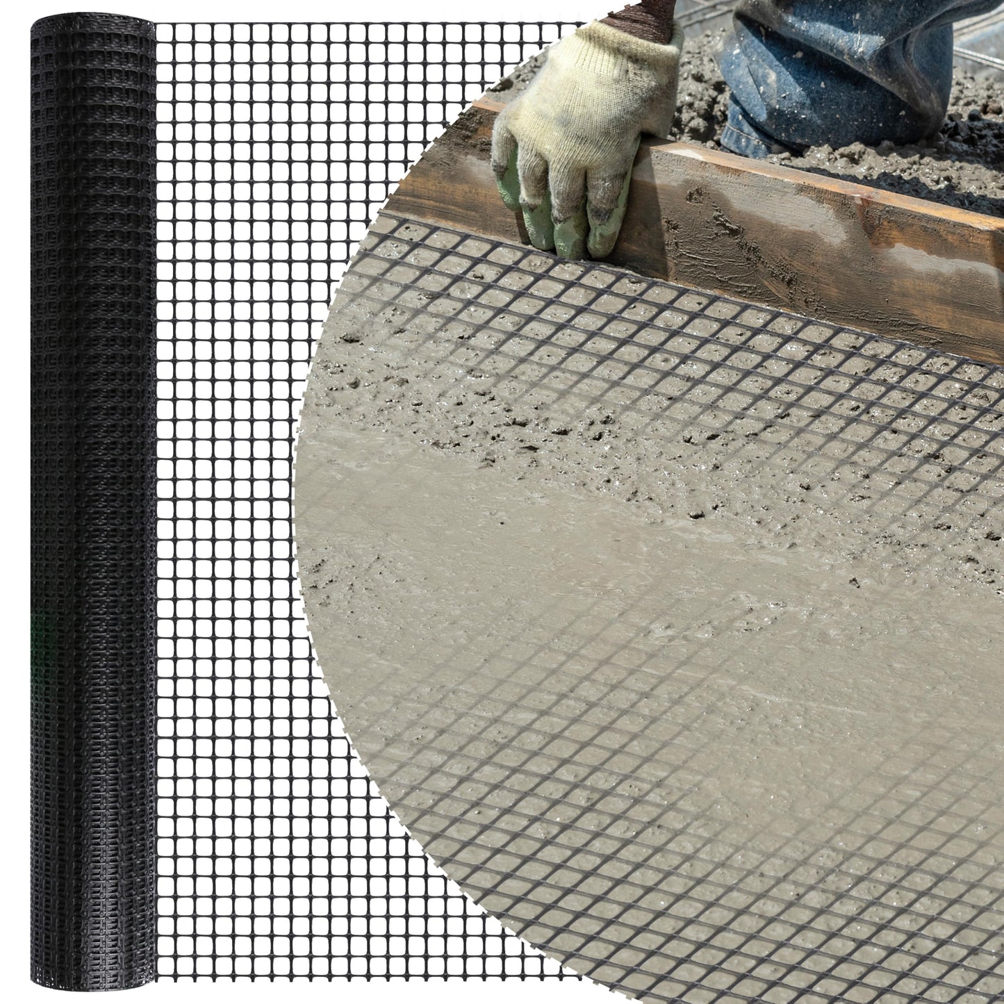 Goldshire 4ft × 50ft Bi-Directional Geogrid Roll – Driveway & Gravel Stabilization Grid Mesh, Geocell Ground Grid for Roadbed, Garden, Parking Area, Patio, Walkway