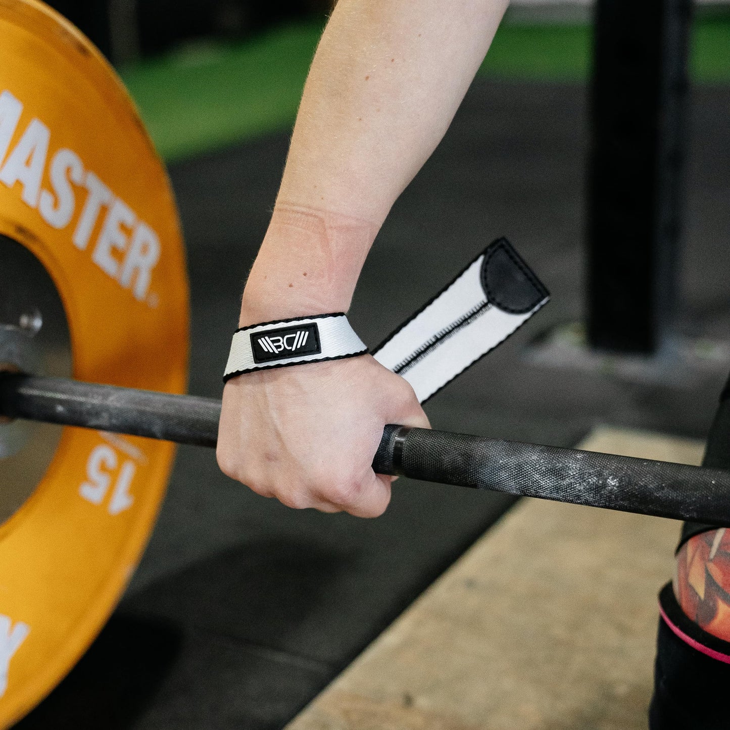 WARM BODY COLD MIND V1 Lifting Wrist Straps for Olympic Weightlifting - Rated at 660 lb - Hand Wraps for Powerlifting, Weight Lifting, Bodybuilding Functional/Cross Training, Deadlift Gym Bar, Cotton (White)