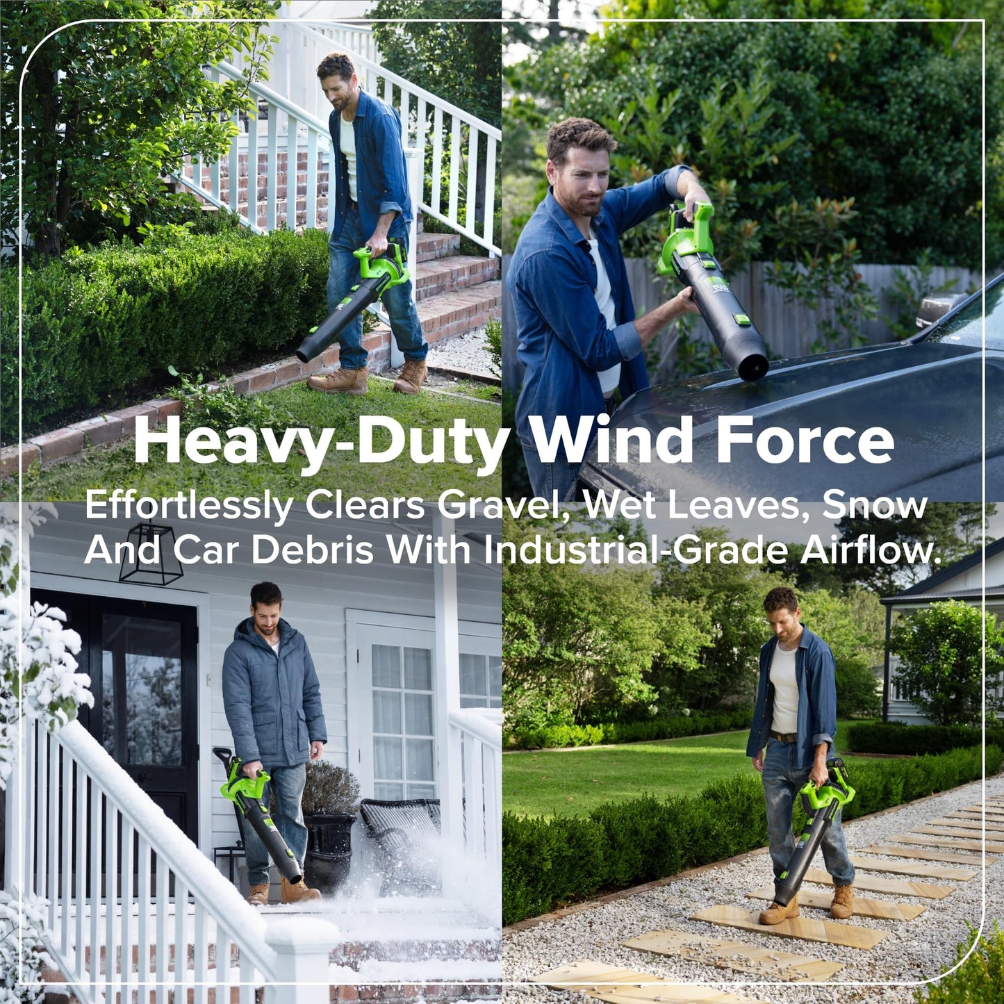 Greenworks 24V 12" Brushless String Trimmer & 515 CFM Brushless Leaf Blower Combo, 2-in-1 Trimmer/Edger, 3.0Ah Battery, 65W USB-C Charger, 130 MPH Airspeed, 3-Year Warranty