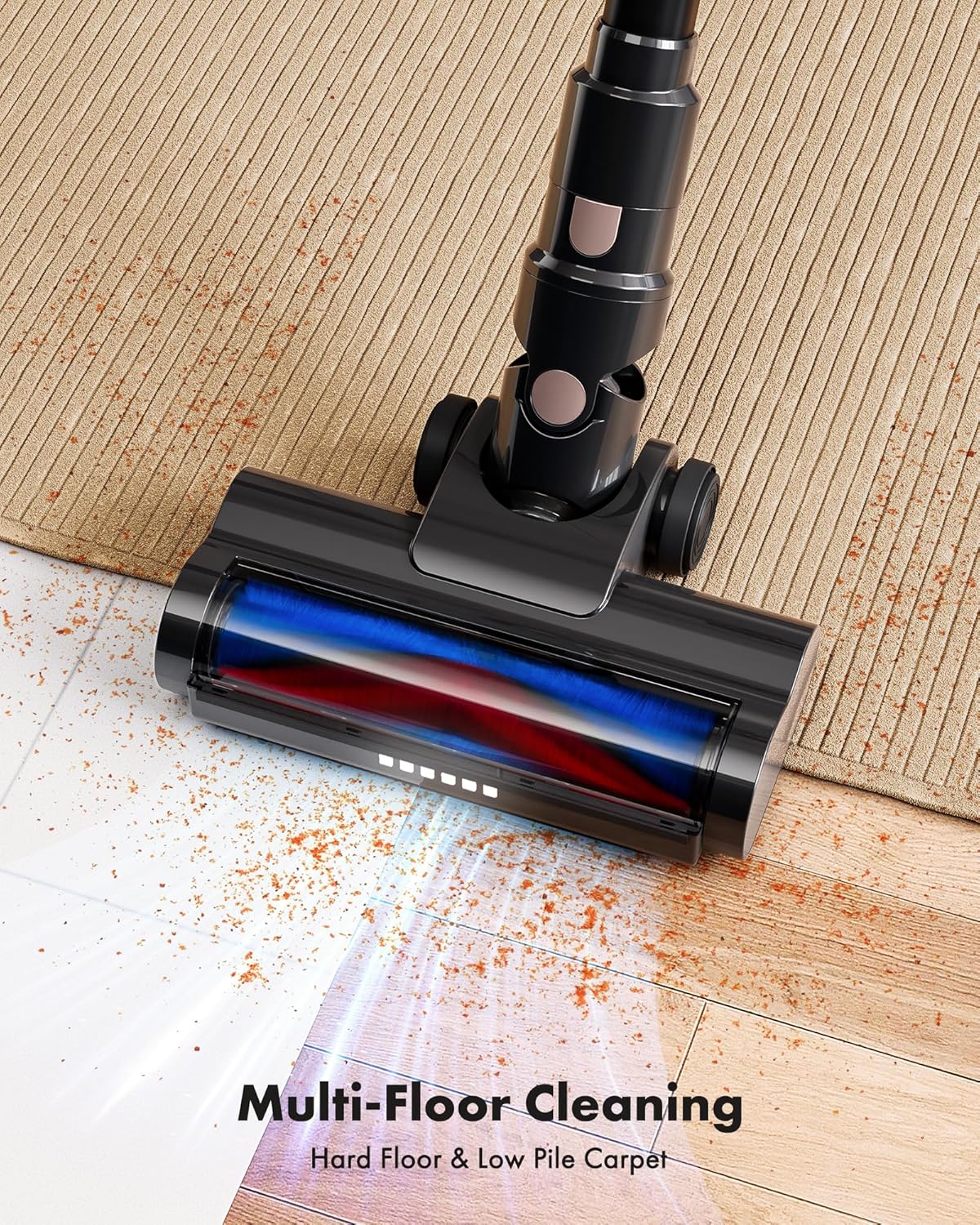 Trucozie Cordless Vacuum Cleaner - 8-in-1 Lightweight Design with 45-Minute Runtime | Powerful Suction for Home & Pet Hair