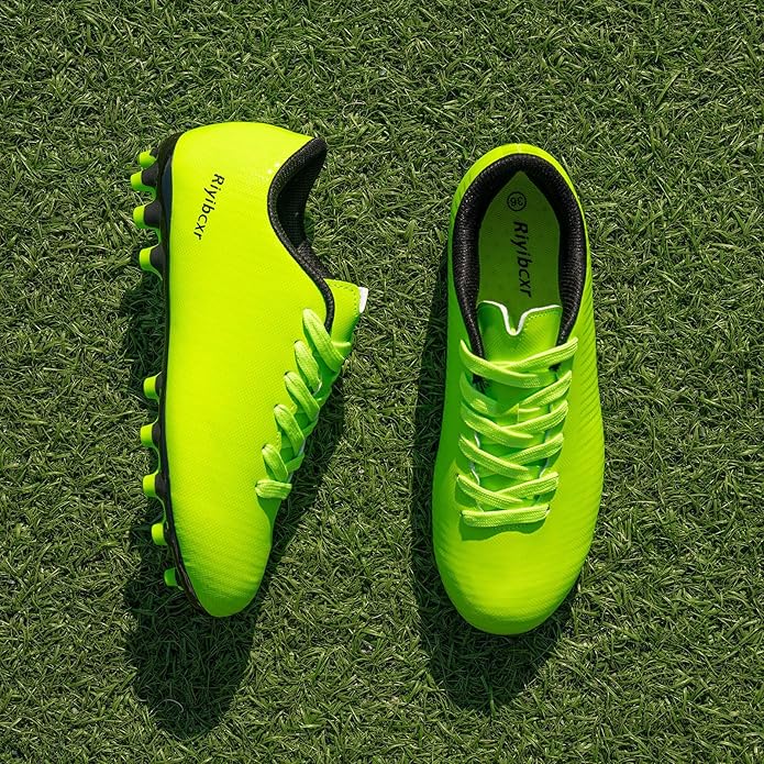 Women Soccer Cleats Lace-Up Turf Football Shoes Indoor Outdoor Low-Top Fustal Soccer Training
