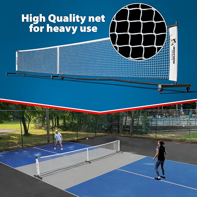 Deluxe Heavy Duty Pickleball Net with Wheels 2.0