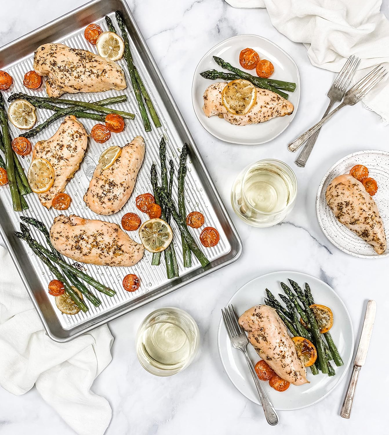 USA Pan Bakeware Extra Large Nonstick Baking Sheet - Heavy Duty, Warp Resistant Aluminized Steel