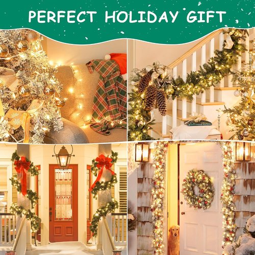 HEYFUNi Clear Christmas Lights Set - 50 Count Mini String Lights for Holiday Decor | 13 Feet White Wire