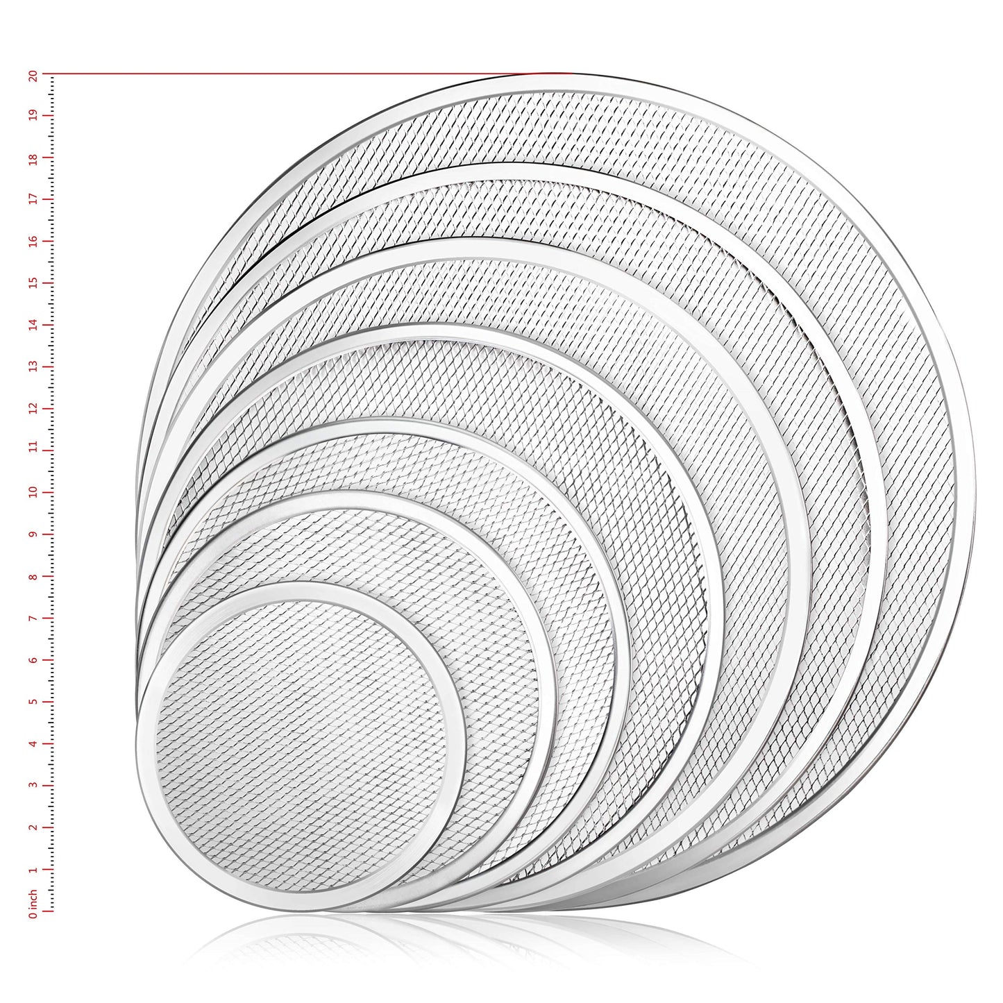 New Star Foodservice Restaurant-Grade Seamless Aluminum Pizza Baking Screen, 16 Inch