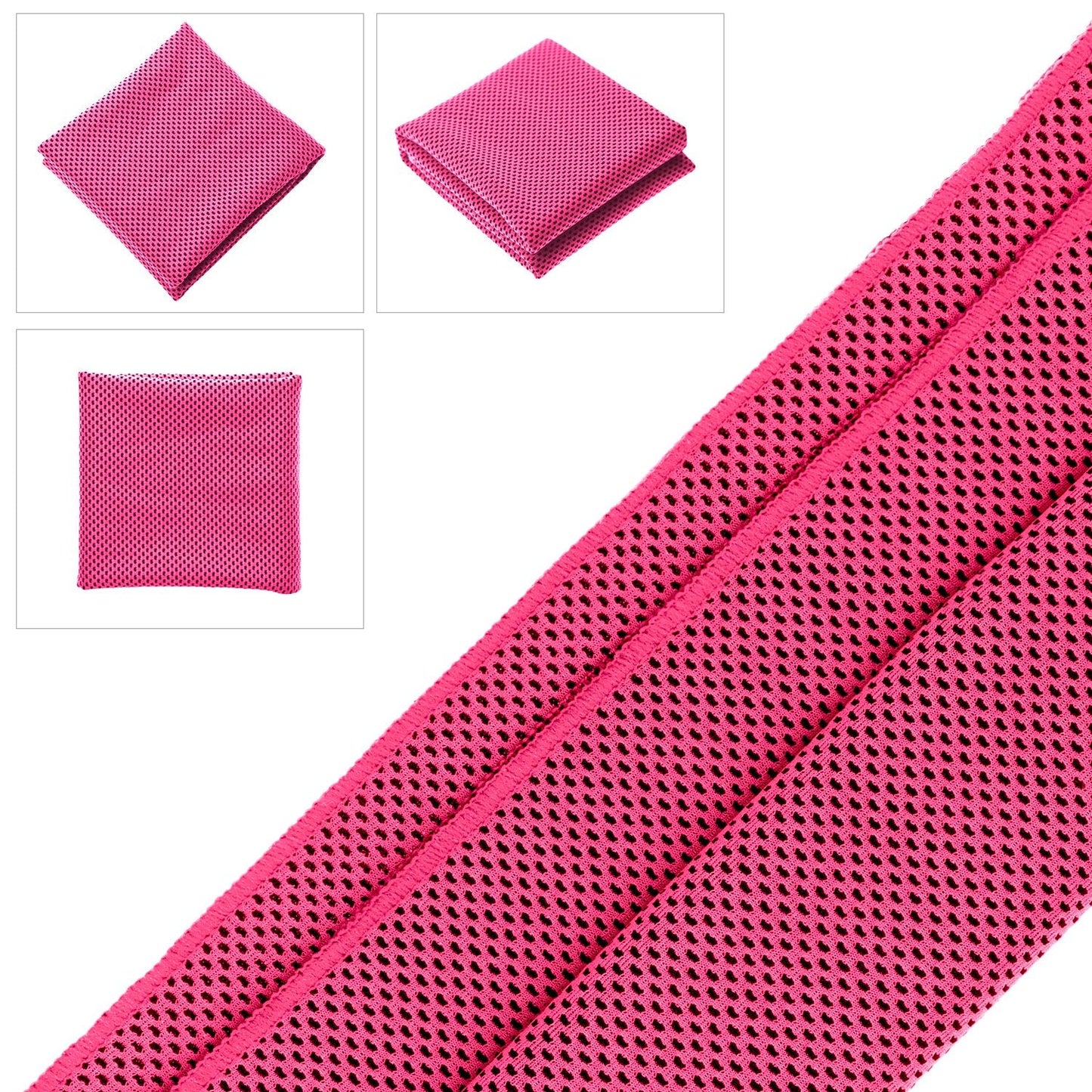 Biange Cooling Towels (40"x 12", Pack of 10) for Neck and Face, Cold Towel for Hot Weather, Sports, Workout, Fitness, Gym, Yoga, Golf, Pilates, Travel, Camping & More