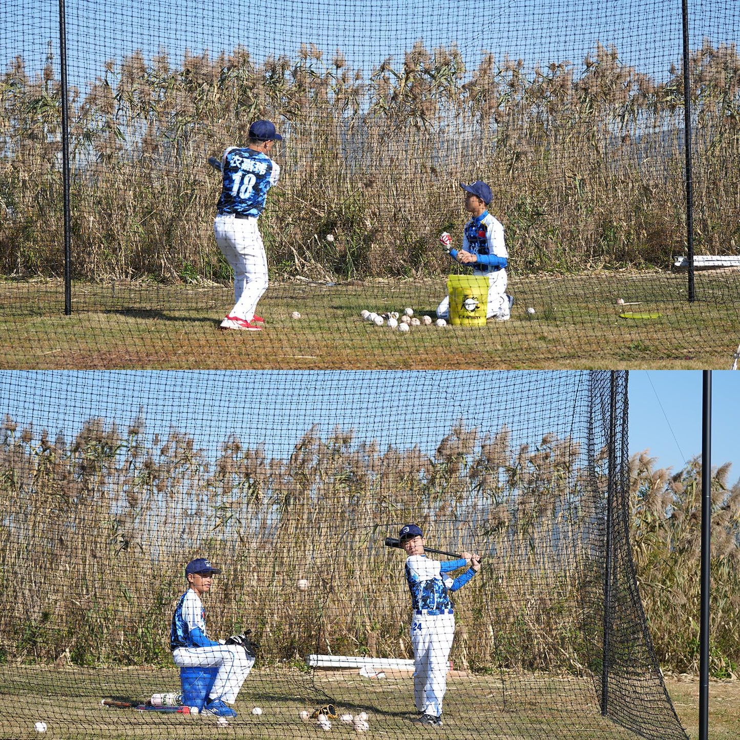 55 FT Baseball Batting Cage, Baseball Nets for Batting Cage，Baseball and Softball Batting Cage Nets for Pitching Training, Outdoor Backyard Batting Cage with Frame