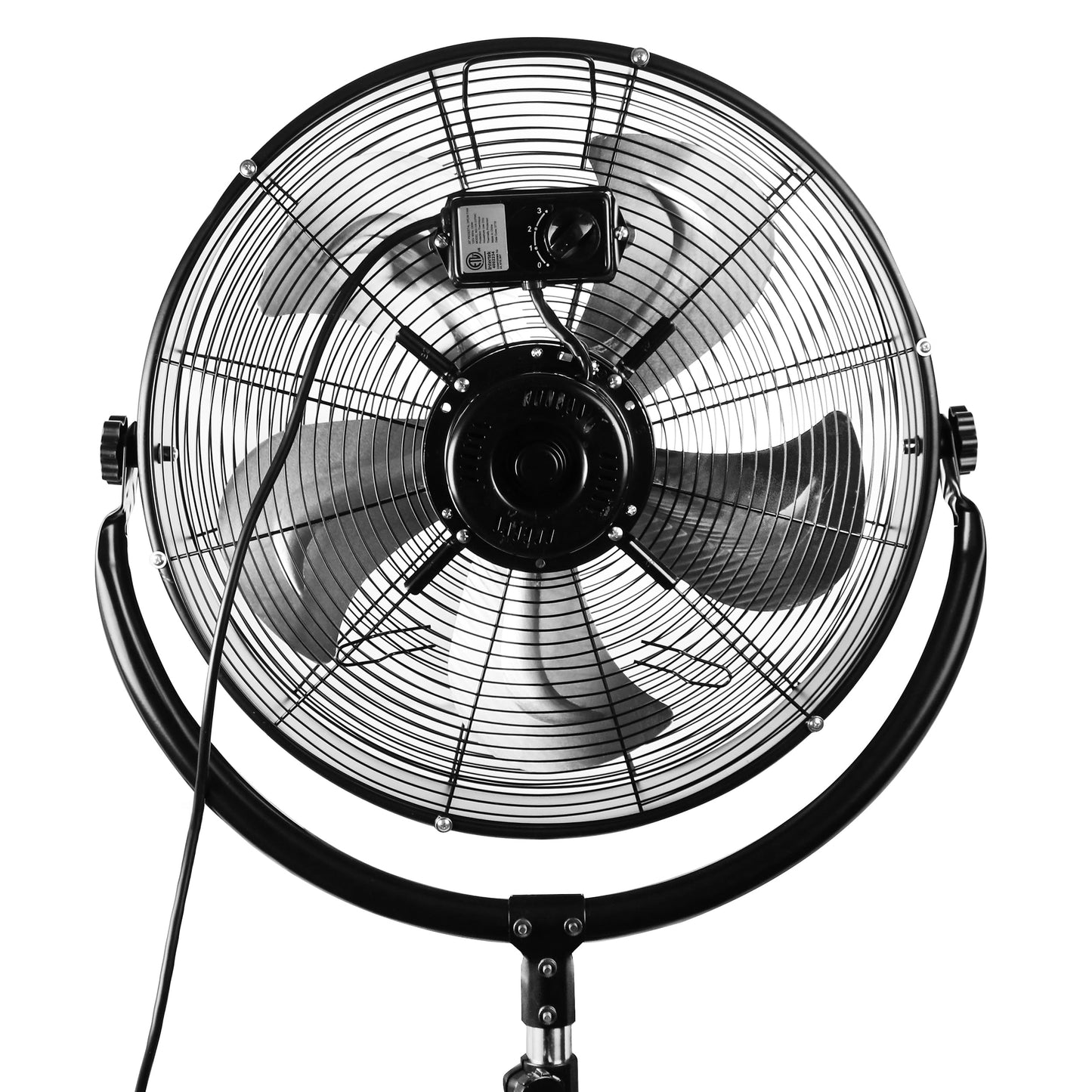 Vie Air 20" Industrial Heavy Duty Powerful and Quiet Metal High Velocity 360 Degree Tilting Pedistal Drum Fan