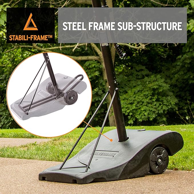 Silverback NXT Portable Adjustable 10ft Outdoor Basketball Hoop - 50" and 54" Basketball Goal Backboard Available - Assembles in 90 Minutes