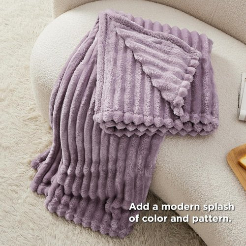 Bedsure GentleSoft Light Purple Fleece Blanket - Super Soft Cozy Twin Blanket for Women | 60x80 Inches