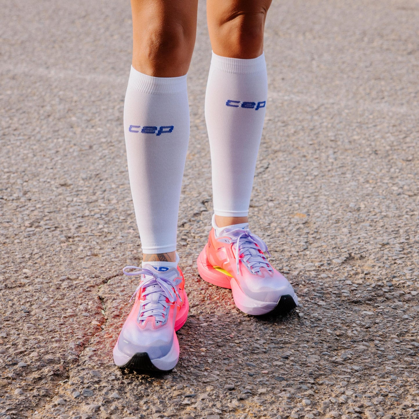 CEP Core Run Ultralight Calf Sleeves, Blue/Dark Blue, Men, III