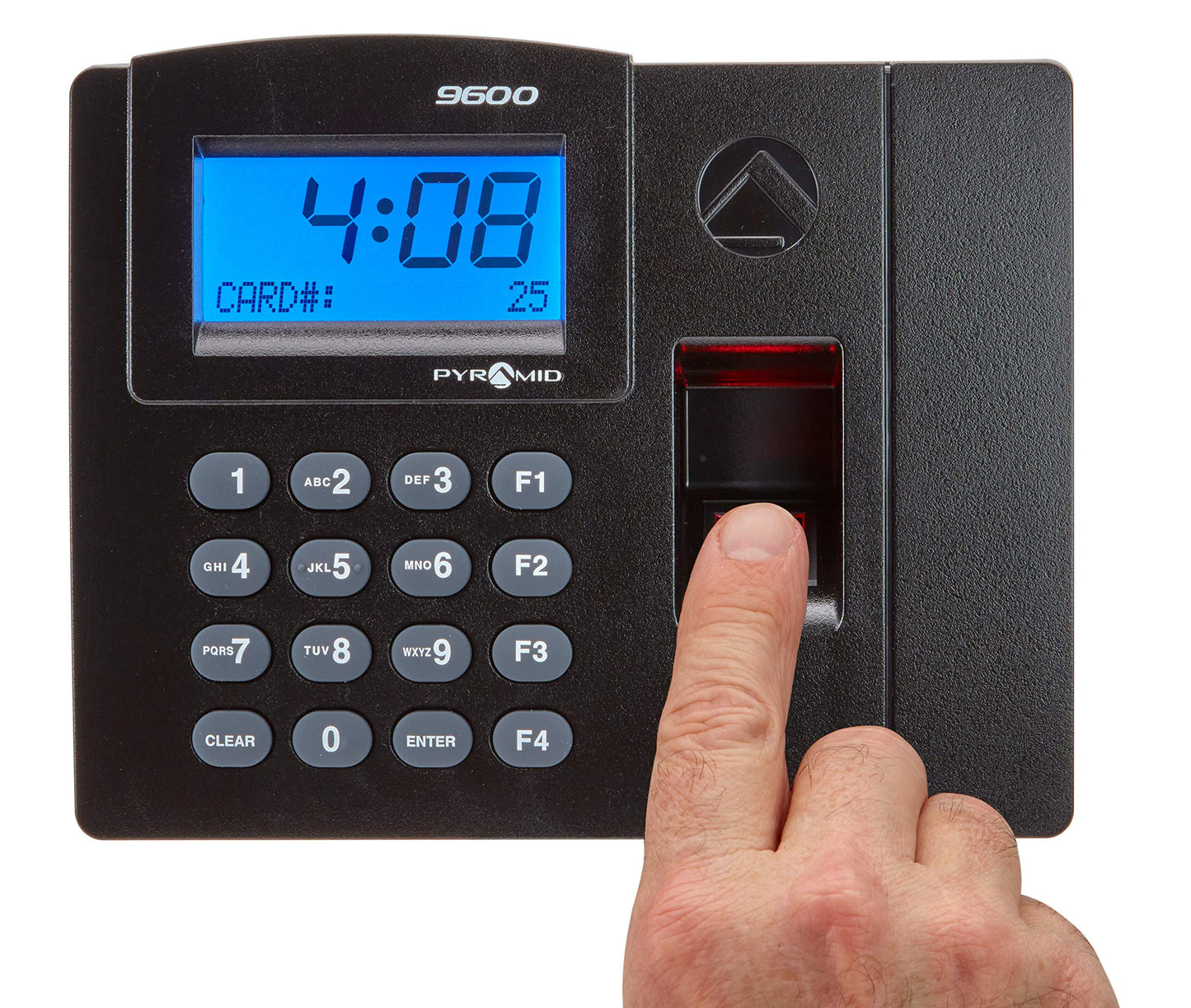 Pyramid Time Systems - Pyramid TimeTrax Elite [TTELITEEK] Automated Biometric Fingerprint Time Clock for small Business, Employee In/Out Time Tracker with Software Download, Windows Compatible - Black