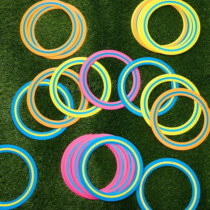 Jenaai 20 Pcs Flying Disc for Kids 10 Inch Flying Ring Adults Pool Disc for Family Outdoor Beach Lawn Backyard Garden Sport Playing Toss Game Gift